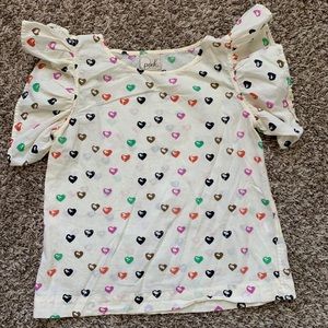 Peak flutter sleeve top